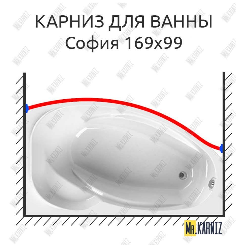 Карниз для ванны Radomir София Передний борт 169х99 Усиленный 20 мм MrKARNIZ