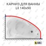 Карниз для ванны 1 MarKa Lil 140х90 Усиленный 20 мм MrKARNIZ фото 1