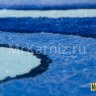 Комплект ковриков для ванной и туалета Линия синий фото 6