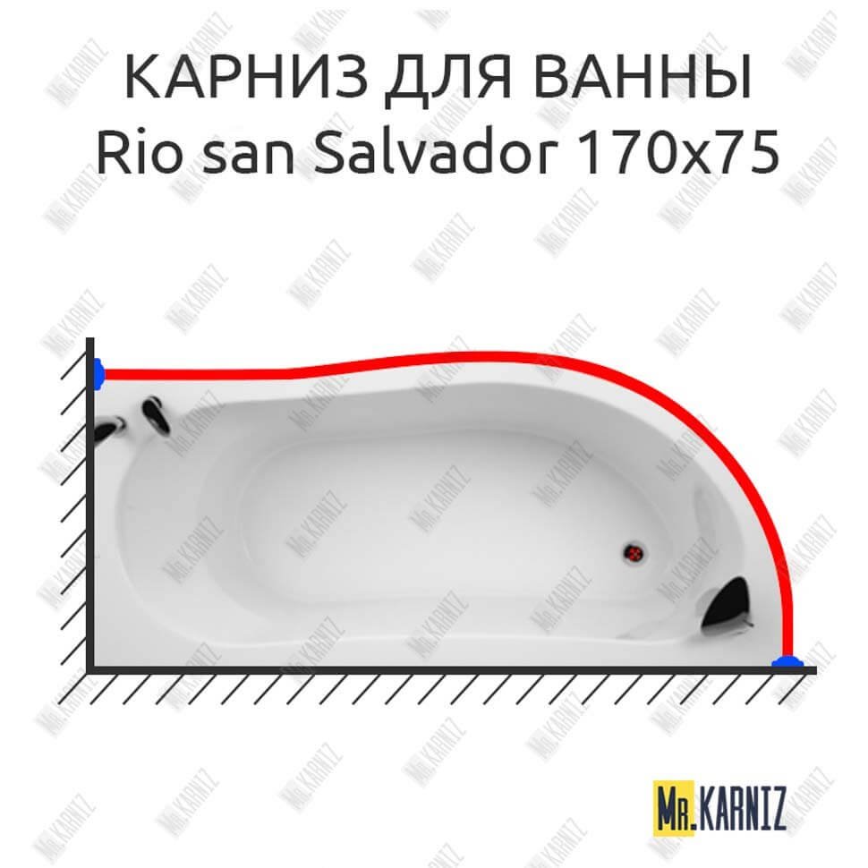 Карниз для ванны Akrilan Rio san Salvador 170х75 Усиленный 20 мм MrKARNIZ Карниз для ванны Akrilan Rio san Salvador 170х75 Усиленный 20 мм MrKARNIZ