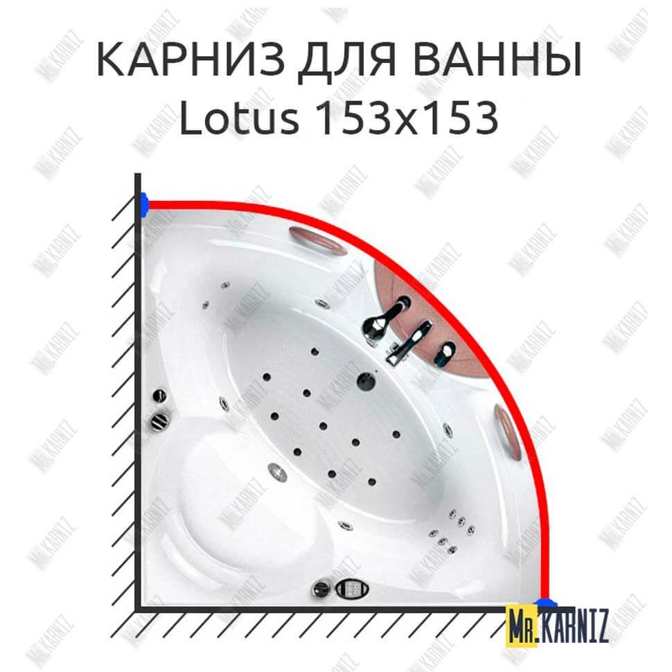 Карниз для ванны Balteco Lotus 153х153 Усиленный 20 мм MrKARNIZ