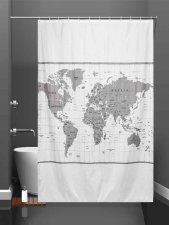 Штора для ванной 200х200 International Map I